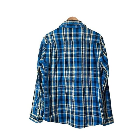 Women's Outerknown Cloud Weave Button Blanket Shirt Blue Shacket L - Picture 5 of 7